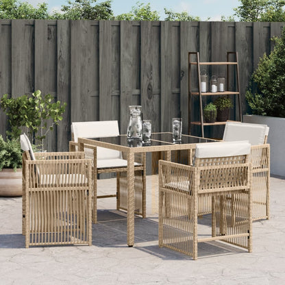Zahradní Křesla S Poduškami 4 Ks Béžová Polyratan