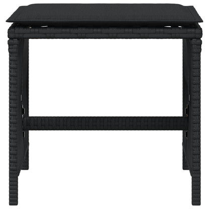 Zahradní Stoličky S Poduškami 4 Ks Černé 41X41X36 Cm Polyratan