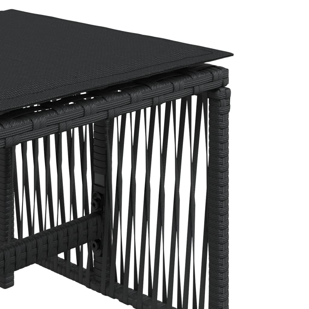 Zahradní Stoličky S Poduškami 4 Ks Černé 41X41X36 Cm Polyratan