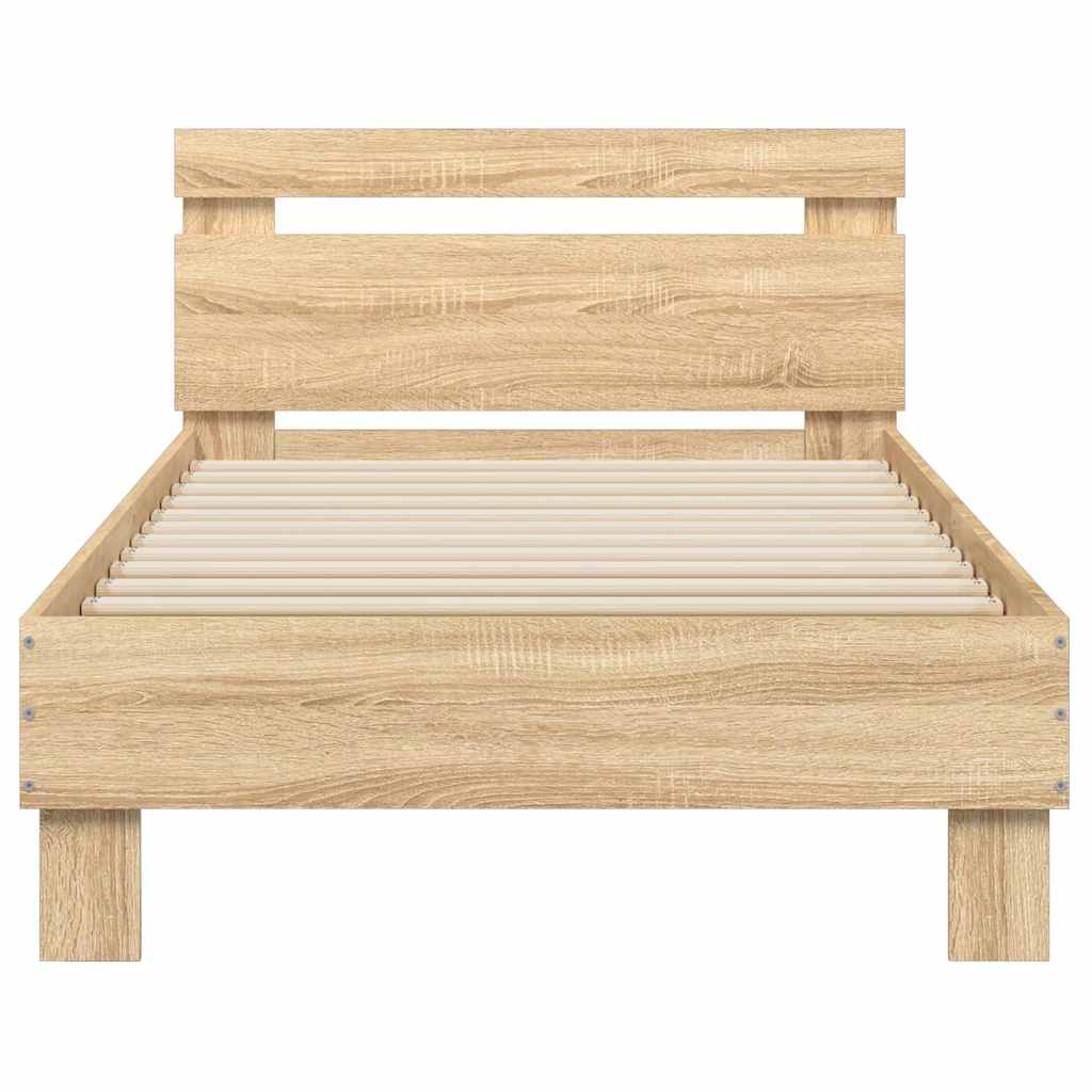 Postel Bez Matrace S Čelem Dub Sonoma 75 X 190 Cm