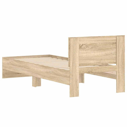 Postel Bez Matrace S Čelem Dub Sonoma 90 X 190 Cm