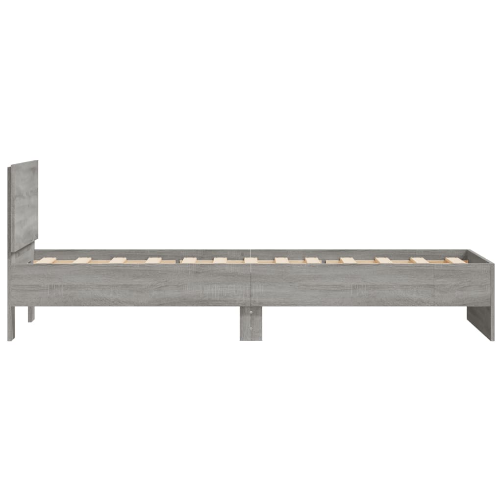 Rám Postele S Čelem Šedý Sonoma 75 X 190 Cm Kompozitní Dřevo