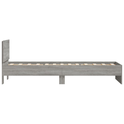 Rám Postele S Čelem Šedý Sonoma 75 X 190 Cm Kompozitní Dřevo