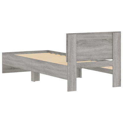 Rám Postele S Čelem Šedý Sonoma 75 X 190 Cm Kompozitní Dřevo
