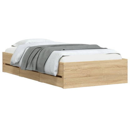 Rám Postele Se Zásuvkami Kompozitní Dřevo