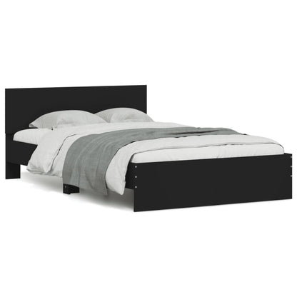 Rám Postele S Čelem Černý 135 X 190 Cm