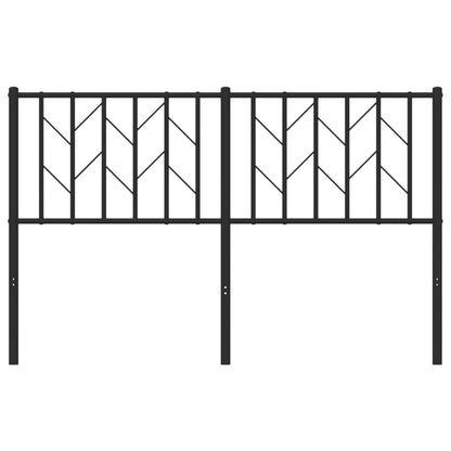 Kovové Čelo Postele Černé