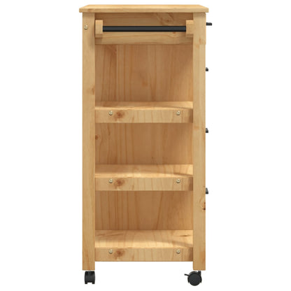 Kuchyňský Vozík Monza 84 X 40 X 90 Cm Masivní Borové Dřevo