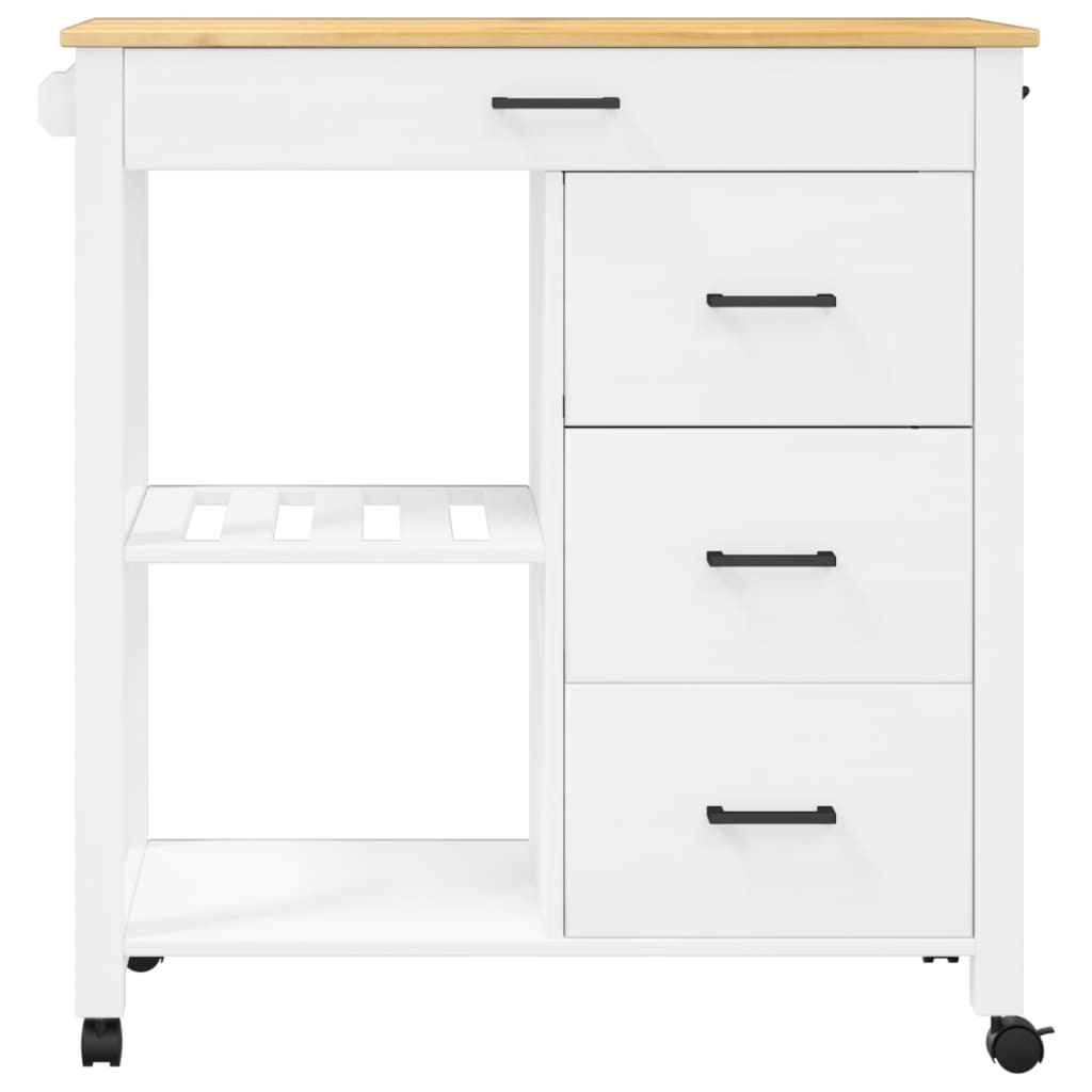 Kuchyňský Vozík Monza 84 X 40 X 90 Cm Masivní Borové Dřevo