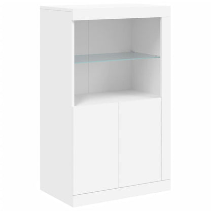Odkládací Skříňka S Led Osvětlením Kompozitní Dřevo