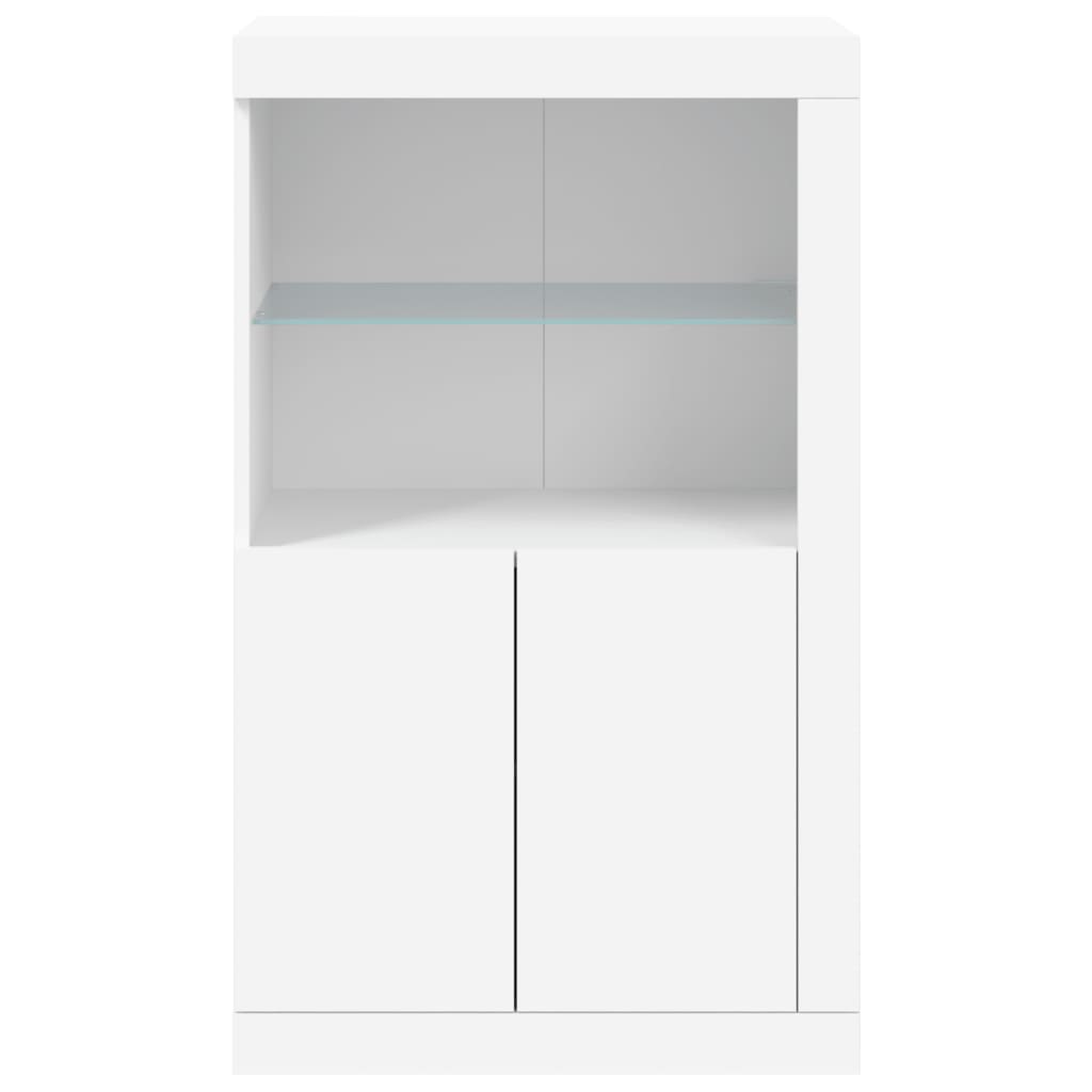 Odkládací Skříňka S Led Osvětlením Kompozitní Dřevo