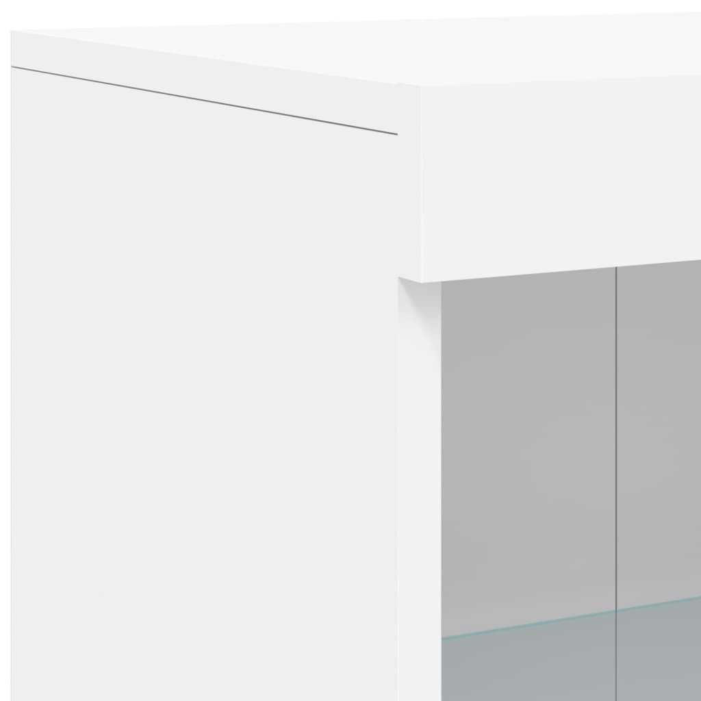 Odkládací Skříňka S Led Osvětlením Kompozitní Dřevo