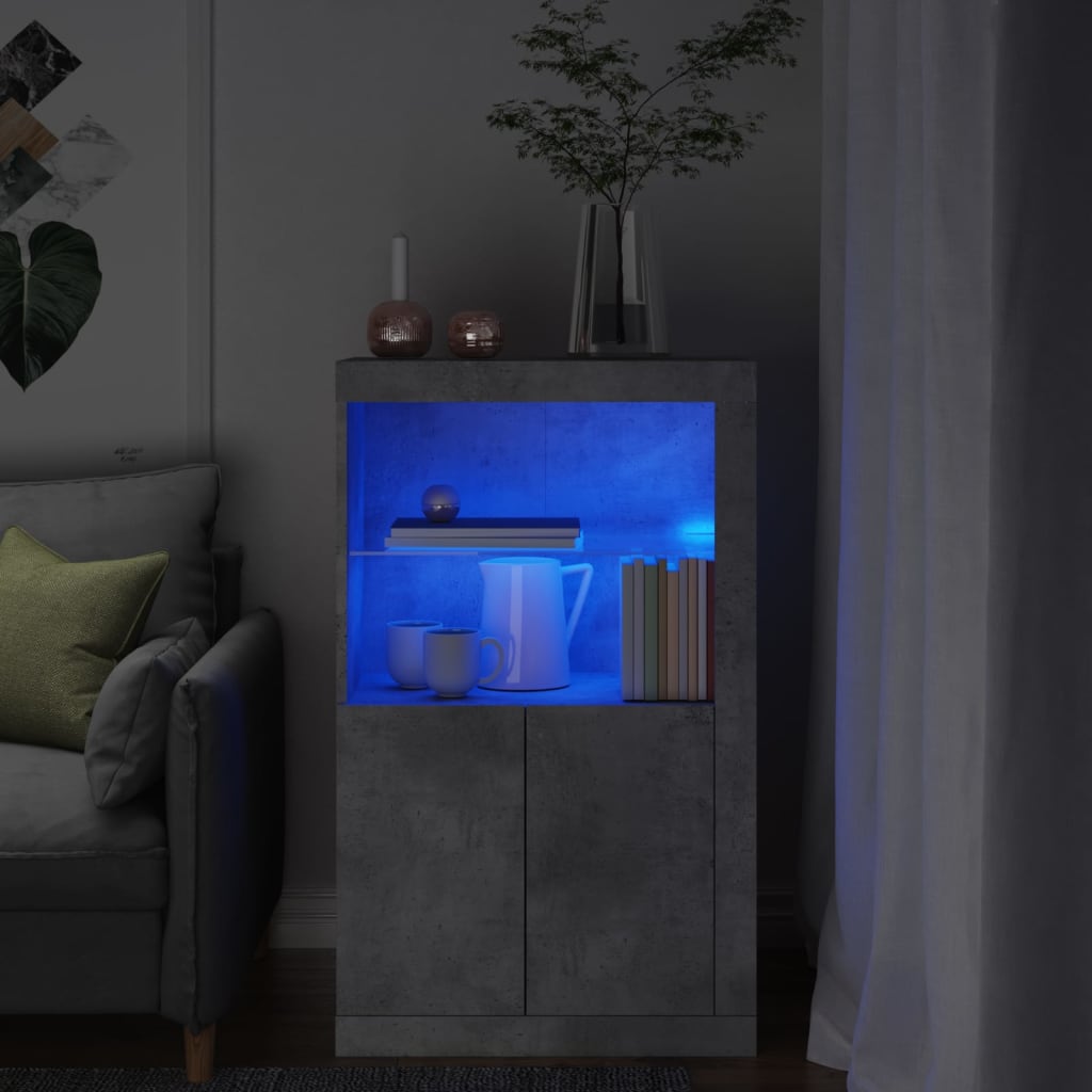 Odkládací Skříňka S Led Osvětlením Kompozitní Dřevo
