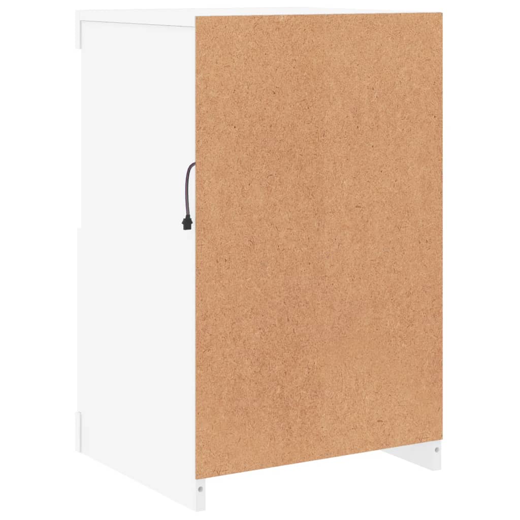 Odkládací Skříňka S Led Osvětlením Kompozitní Dřevo