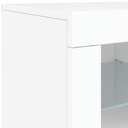 Odkládací Skříňky S Led Osvětlením 2 Ks Bílé Kompozitní Dřevo