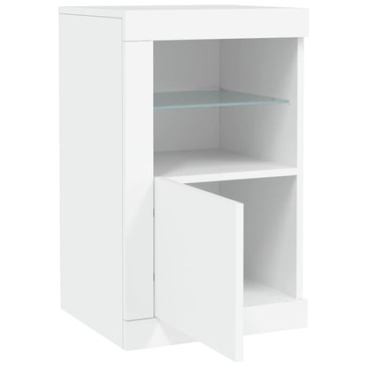 Odkládací Skříňky S Led Osvětlením 2 Ks Bílé Kompozitní Dřevo