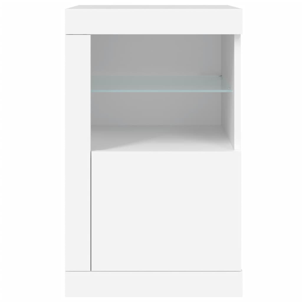Odkládací Skříňky S Led Osvětlením 2 Ks Bílé Kompozitní Dřevo