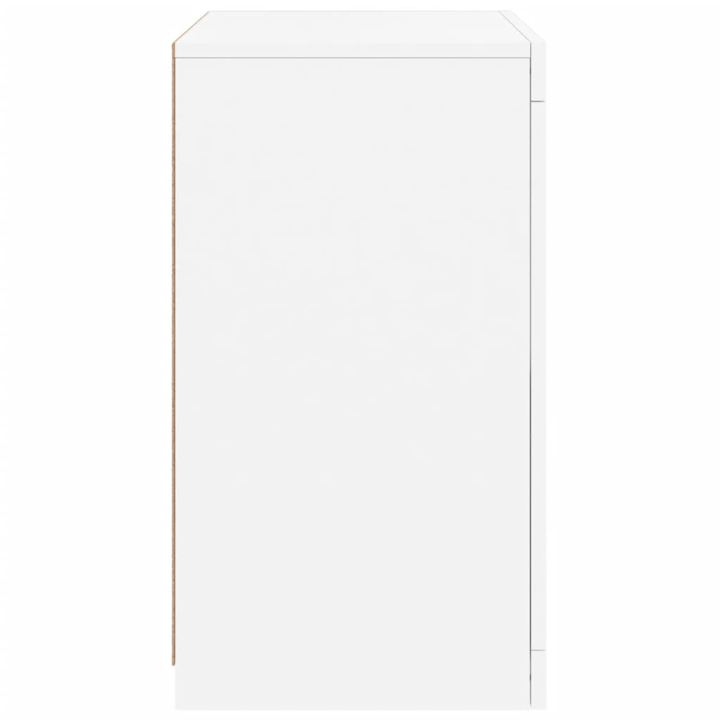 Odkládací Skříňky S Led Osvětlením 2 Ks Bílé Kompozitní Dřevo