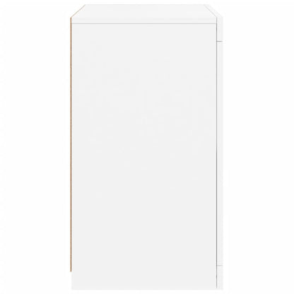 Odkládací Skříňky S Led Osvětlením 2 Ks Bílé Kompozitní Dřevo