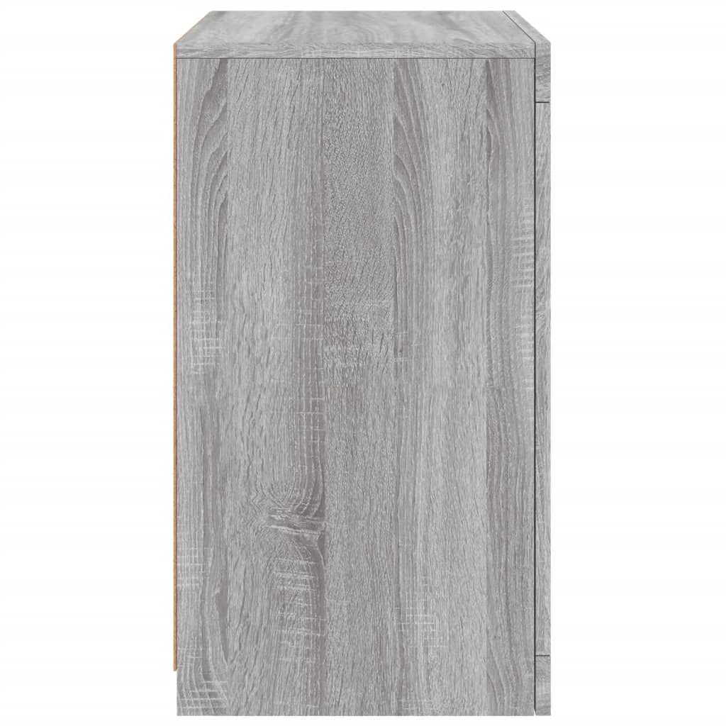 Odkládací Skříňky S Led Osvětlením 2 Ks Šedé Sonoma Kompozit