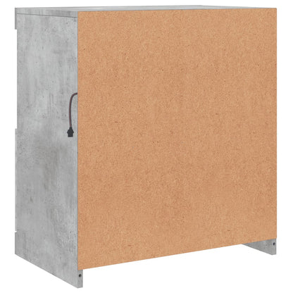 Příborník S Led Osvětlením Betonově Šedý 60 X 37 X 67 Cm