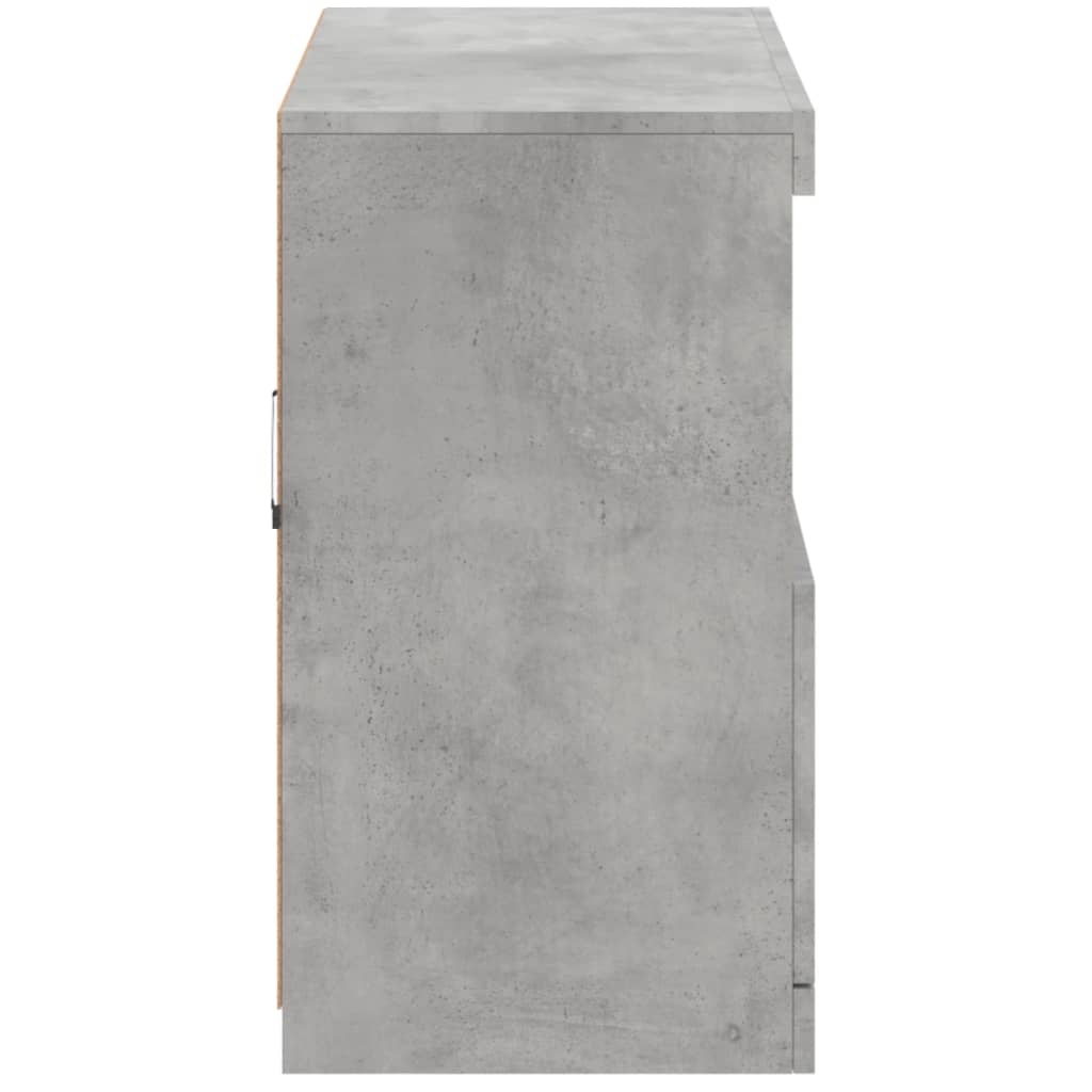 Příborník S Led Osvětlením Betonově Šedý 81 X 37 X 67 Cm