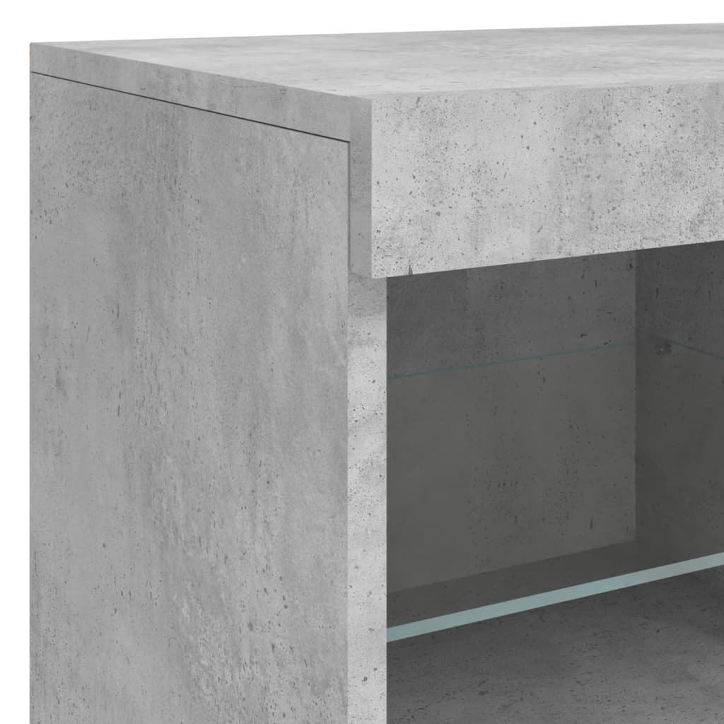 Příborník S Led Osvětlením Betonově Šedý 81 X 37 X 67 Cm