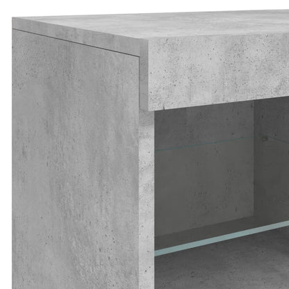 Příborník S Led Osvětlením Betonově Šedý 81 X 37 X 67 Cm
