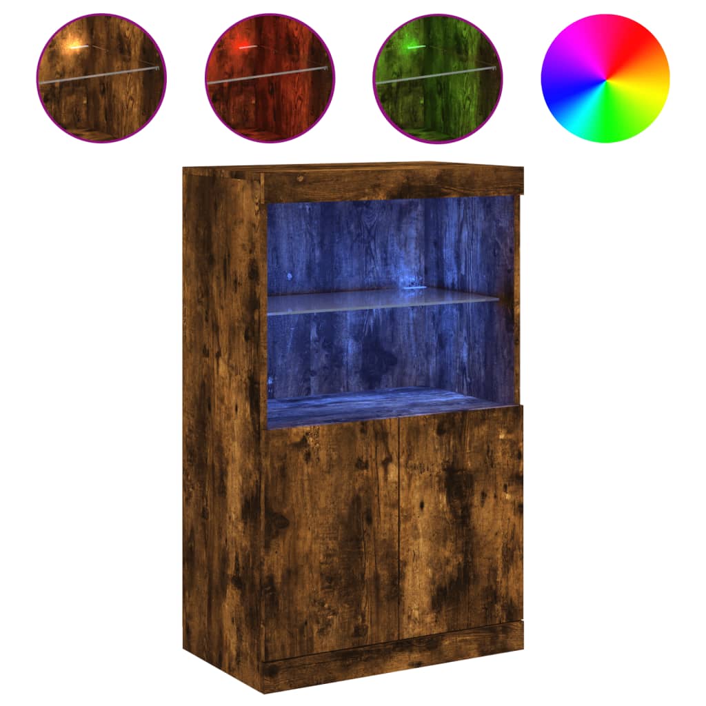 Příborník S Led Osvětlením 60,5 X 37 X 100 Cm