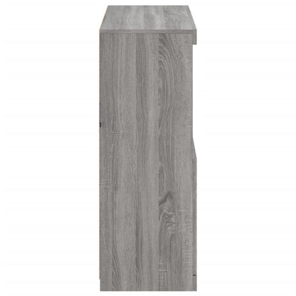 Příborník S Led Osvětlením Šedý Sonoma 81 X 37 X 100 Cm