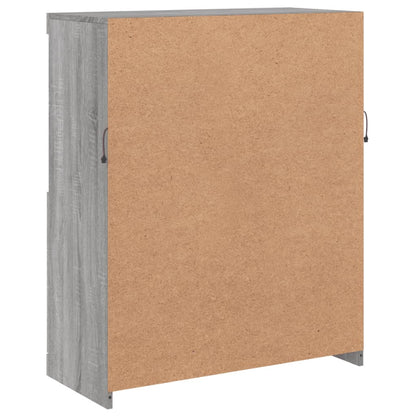 Příborník S Led Osvětlením Šedý Sonoma 81 X 37 X 100 Cm