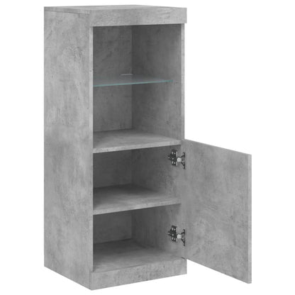 Příborník S Led Osvětlením Betonově Šedý 41 X 37 X 100 Cm