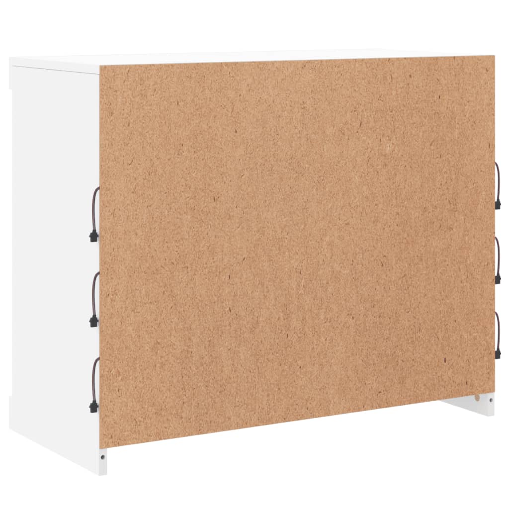 Příborník S Led Osvětlením Bílý 81 X 37 X 67 Cm