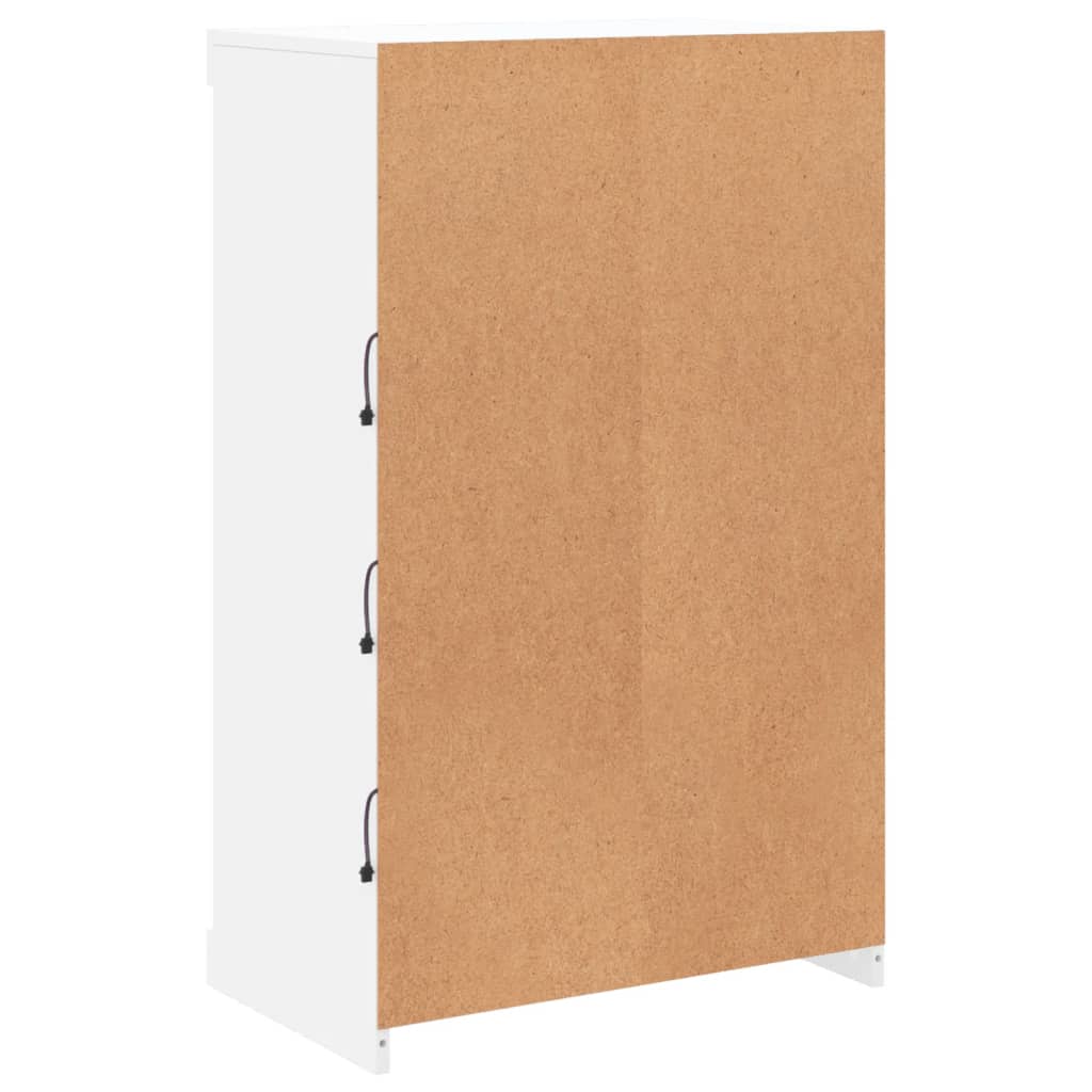 Příborník S Led Osvětlením Bílý 60,5 X 37 X 100 Cm