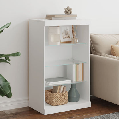 Příborník S Led Osvětlením Bílý 60,5 X 37 X 100 Cm