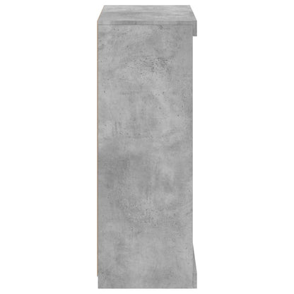 Příborník S Led Osvětlením Betonově Šedý 60,5 X 37 X 100 Cm