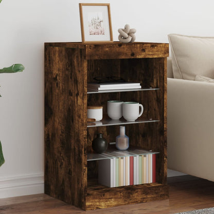 Příborník S Led Osvětlením Betonově Šedý 41 X 37 X 67 Cm