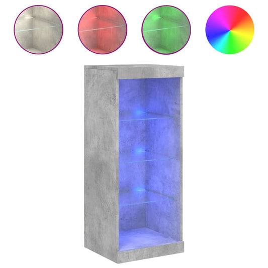 Příborník S Led Osvětlením Betonově Šedý Betonová Šedá