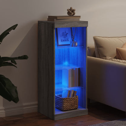 Příborník S Led Osvětlením Šedý Sonoma 41 X 37 X 67 Cm Šedá Sonoma