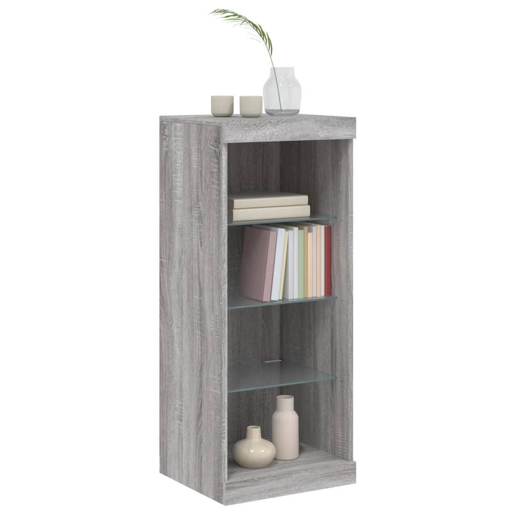 Příborník S Led Osvětlením Šedý Sonoma 41 X 37 X 67 Cm Šedá Sonoma