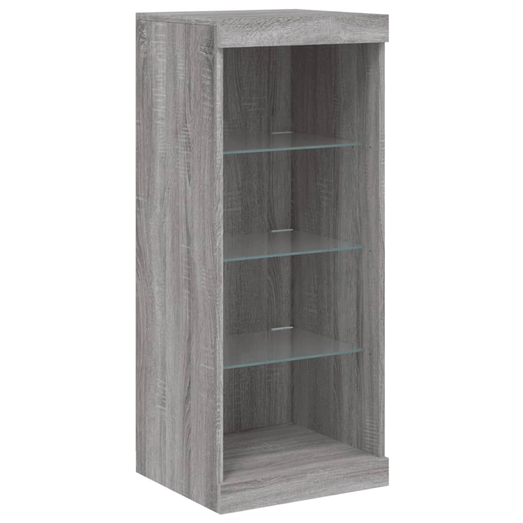 Příborník S Led Osvětlením Šedý Sonoma 41 X 37 X 67 Cm Šedá Sonoma