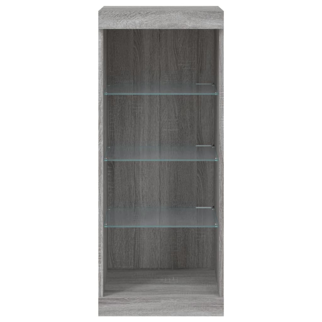 Příborník S Led Osvětlením Šedý Sonoma 41 X 37 X 67 Cm Šedá Sonoma