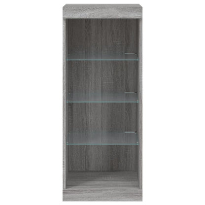 Příborník S Led Osvětlením Šedý Sonoma 41 X 37 X 67 Cm Šedá Sonoma