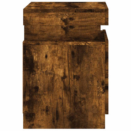 Noční Stolky S Led Osvětlením 2 Ks Kouřový Dub 35 X 39 X 55 Cm