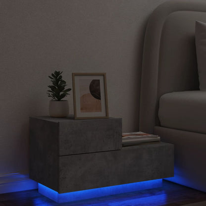 Noční Stolek S Led Osvětlením 70 X 36 X 40,5 Cm