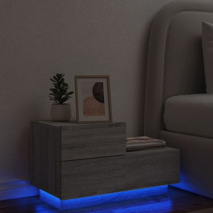 Noční Stolek S Led Osvětlením 70 X 36 X 40,5 Cm