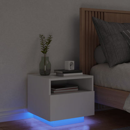 Noční Stolek S Led Osvětlením 40 X 39 X 37 Cm