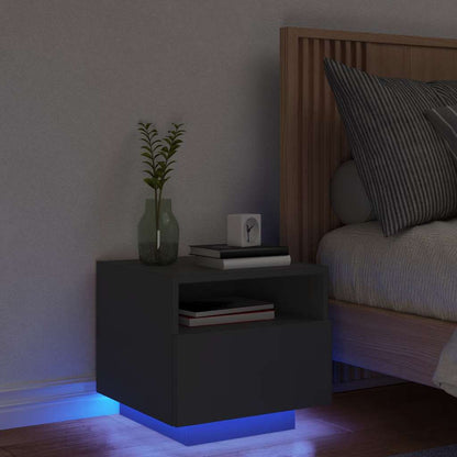 Noční Stolek S Led Osvětlením 40 X 39 X 37 Cm