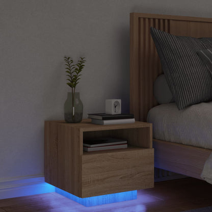Noční Stolek S Led Osvětlením 40 X 39 X 37 Cm