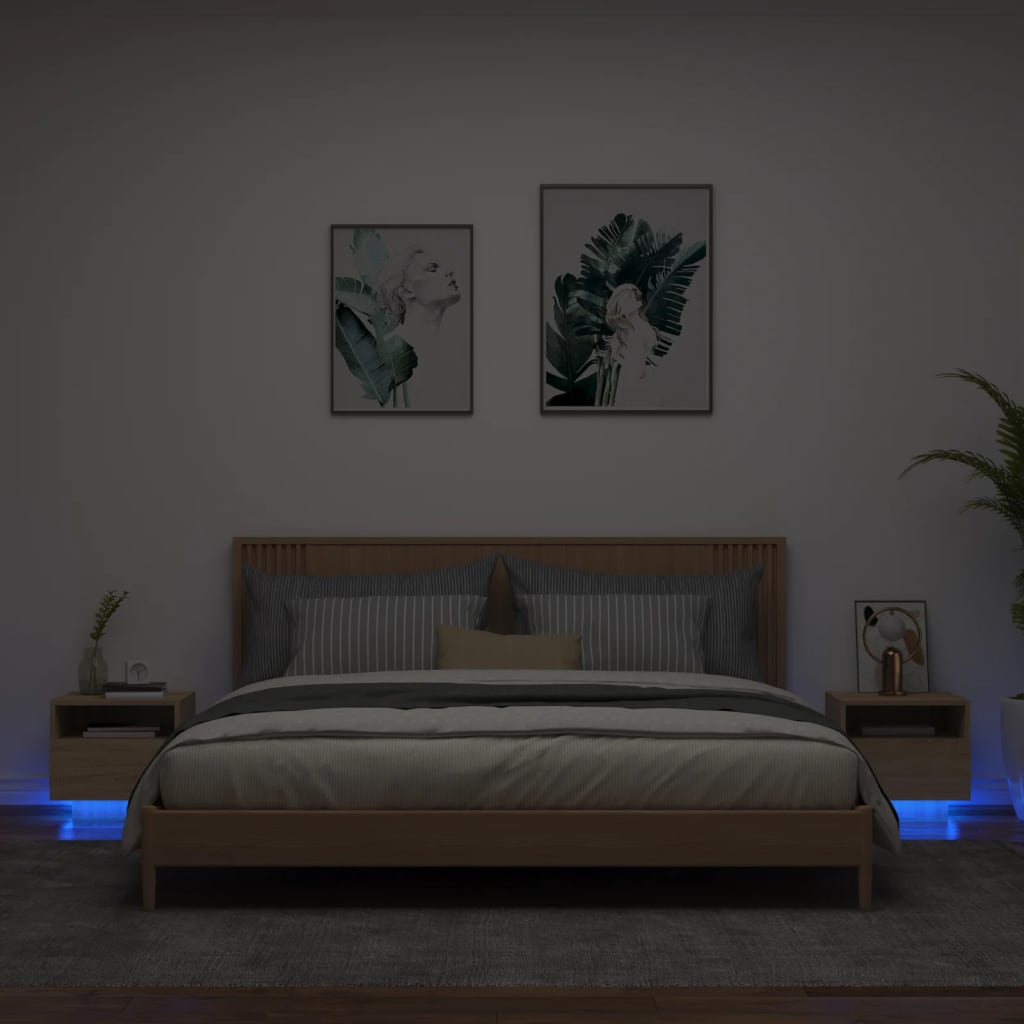 Noční Stolek S Led Osvětlením 40 X 39 X 37 Cm
